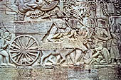 Angkor Thom - Bayon temple, bas-reliefs of the third enclosure, south wall 